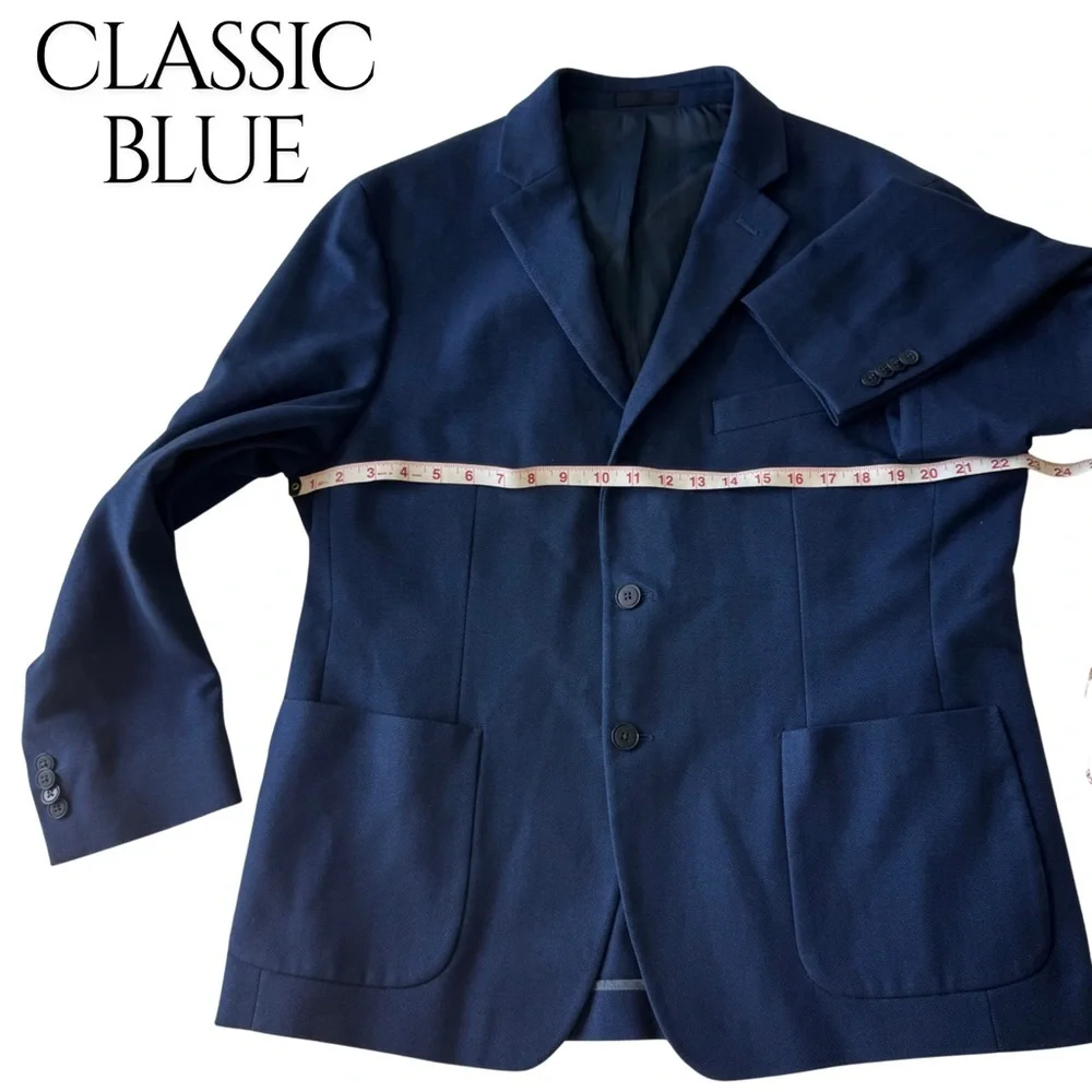 Michael Kors Mens Classic Blue Two Button Blazer Sport Coat Jacket